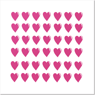 Heart hearts pink love Posters and Art